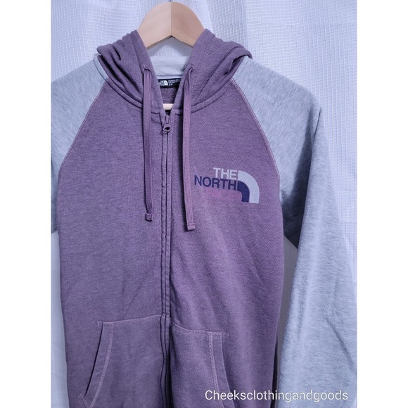 The North Face Purple / Gray Full Zip Hoodie Women's size SMALL - Picture 3 of 7